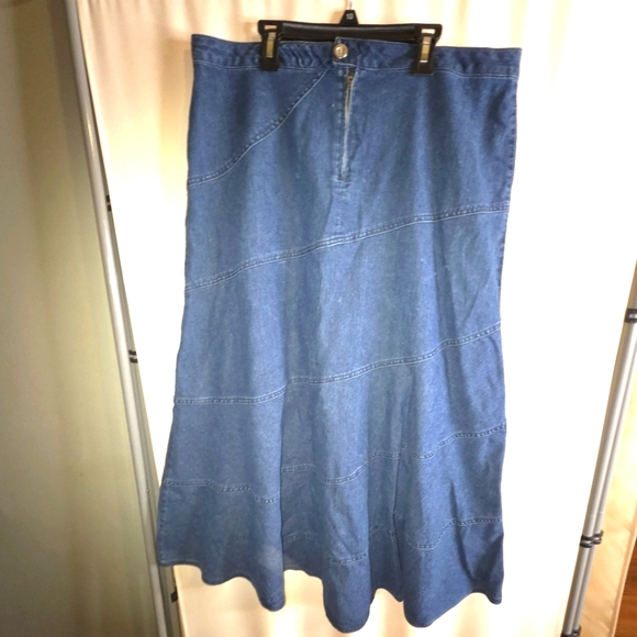 Blue Denim Skirt - Picture 1 of 8